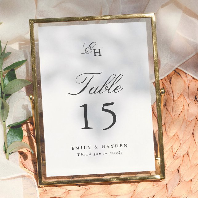 Número de mesa de boda minimalista boho simple (Subido por el creador)