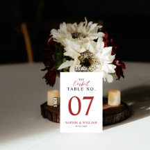 Número de mesa de boda minimalista elegante