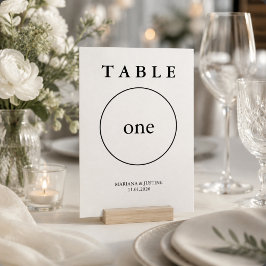 Número de mesa de boda minimalista geométrica de i
