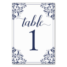 Número de mesa de boda | Nadine (Azul Marino) 1