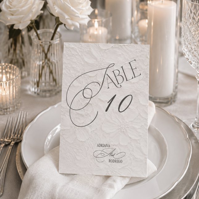 Número de mesa de boda romántico floral (Subido por el creador)