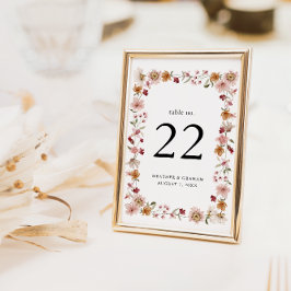 Número de Mesa de Boda Rústica