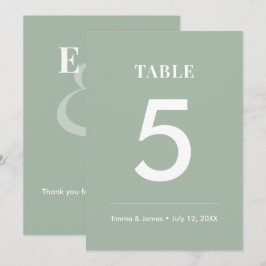 Número de Mesa de Boda Sage Ampersand | Moderno