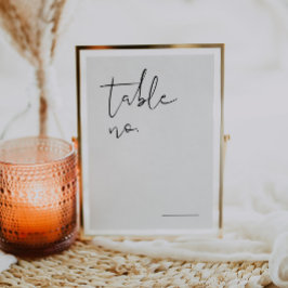 Número de mesa de bodas elegante y moderno