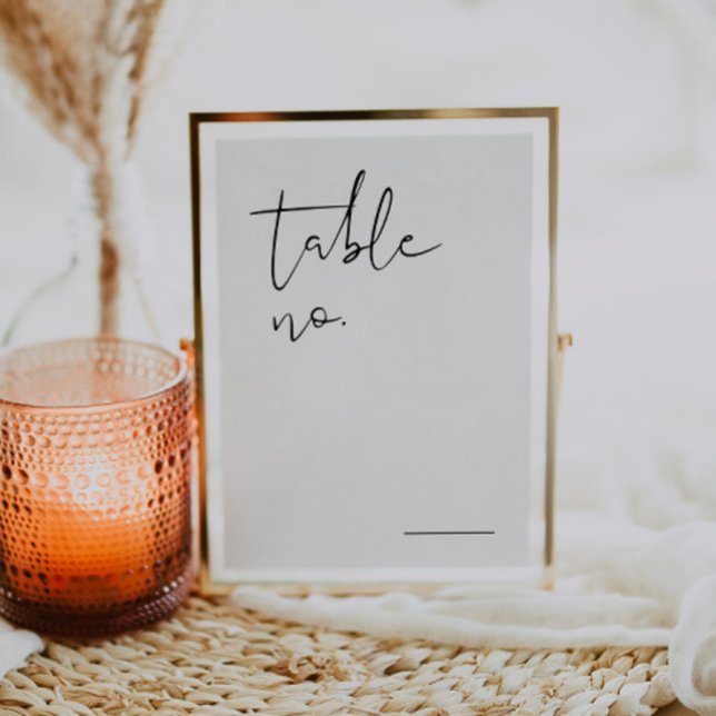 Número de mesa de bodas elegante y moderno (Subido por el creador)