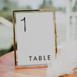Número de mesa de bodas elegante y moderno<br><div class="desc">Este es un número de mesa de bodas moderno y elegante. Edite la mayoría de las palabras y todos los tipos de letra y colores de fondo. // Para ver los artículos a juego, por favor visite la colección "HARLOW" en la tienda Sincerely By Nicole Zazzle. * Si te gusta...</div>