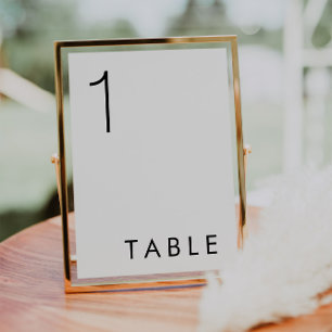 Número de mesa de bodas elegante y moderno