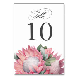 Número de mesa de Bouquet de Pink King Protea