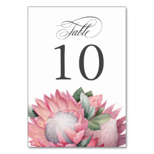 Número de mesa de Bouquet de Pink King Protea