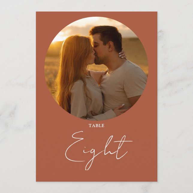 Número de mesa de escritura minimalista moderna de (Anverso)