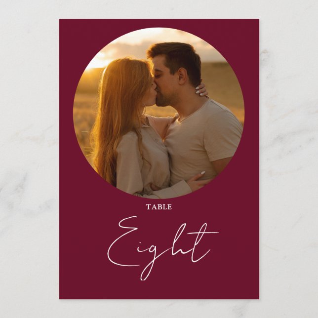 Número de mesa de escritura minimalista moderno ro (Anverso)