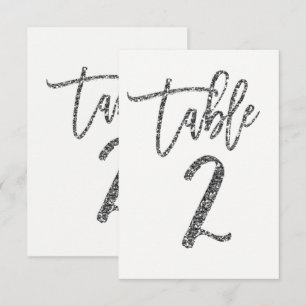Número de mesa de escritura moderna tendencia bril
