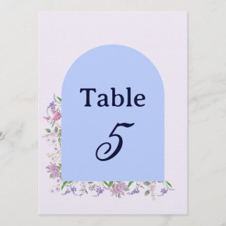 número de mesa de flores