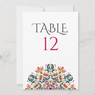 Número de mesa de flores de loto de cisne susurros