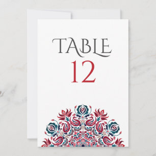 Número de mesa de flores de loto de cisne susurros