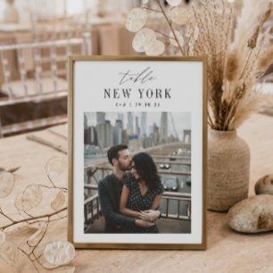 NÚMERO DE MESA DE FOTO DE VIAJE DE BODAS 5x7 DESCA