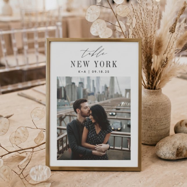 NÚMERO DE MESA DE FOTO DE VIAJE DE BODAS 5x7 DESCA (Subido por el creador)