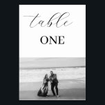 Número de mesa de fotos de minimalismo elegante<br><div class="desc">Número de mesa de fotos minimalista elegante</div>