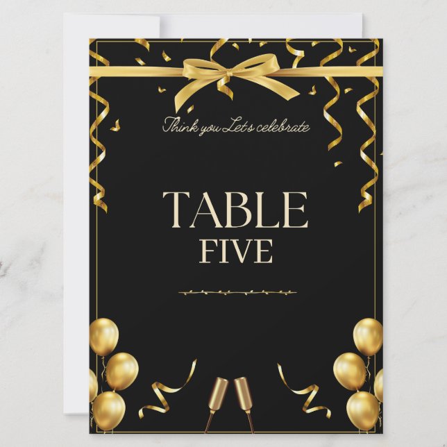 Número de mesa de jubilación oro de prestigio pers (Anverso)