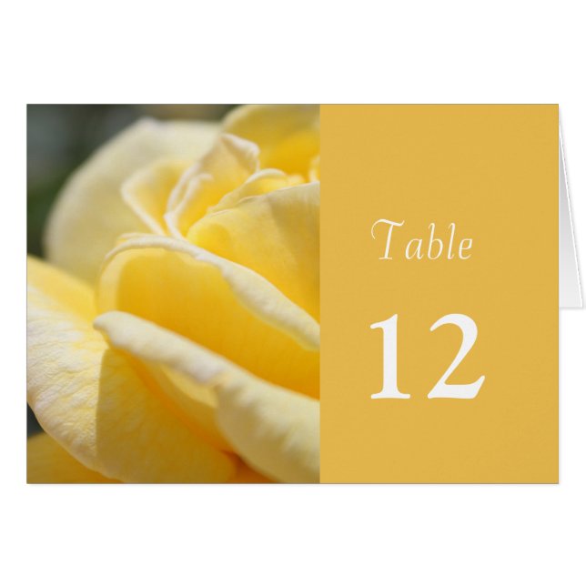 número de mesa de la cena con flores de rosa amari (Anverso (Horizontal))