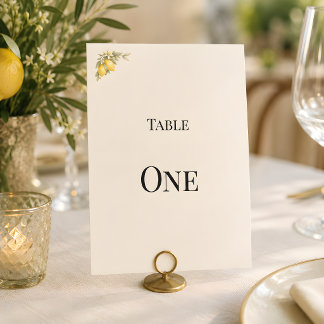 Número de mesa de lujo costero italiano mediterrán
