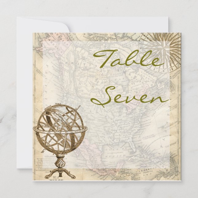 Número de Mesa de Mapa Antiguo (Anverso)