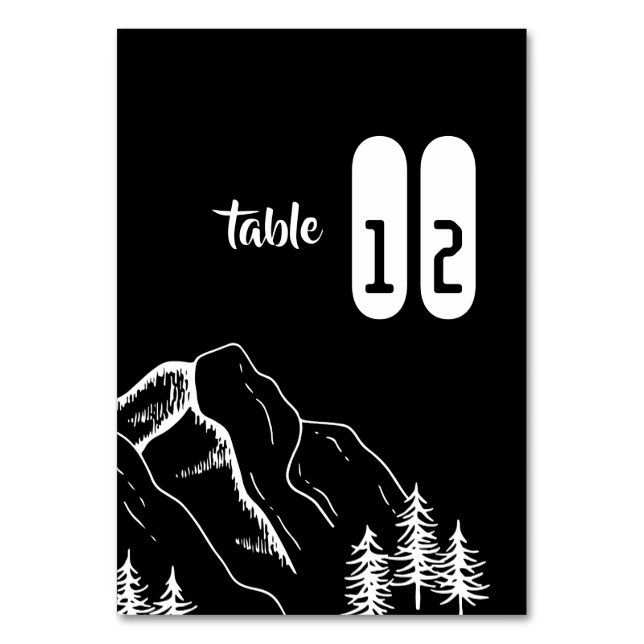 Número de mesa de pino de montaña al aire libre mo (Anverso)