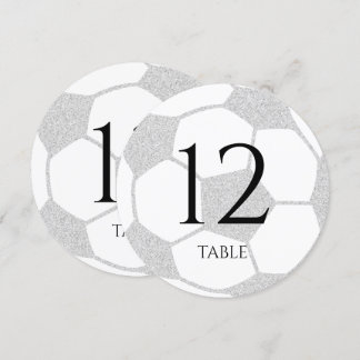 Número de mesa de plata de deporte de fútbol
