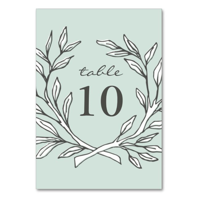 Número de mesa de recepción de bodas de plumas rus (Reverso)