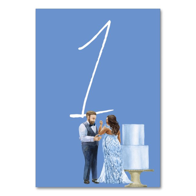 Número de Mesa de Recepción del Evento de Boda Blu (Reverso)