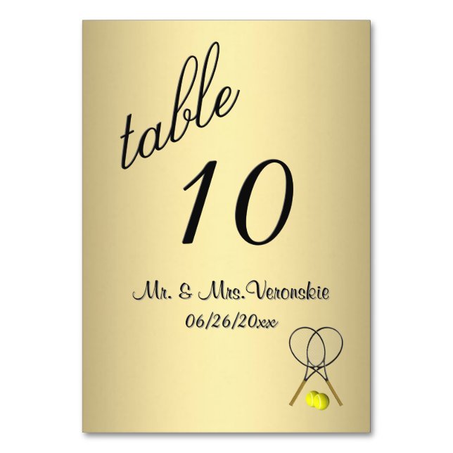 Número de mesa de tenis de oro (Anverso)
