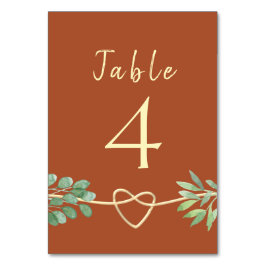 Número de mesa de terracota