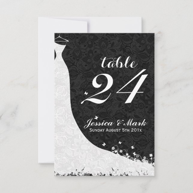 Número de mesa de vestido de novia de encaje blanc (Anverso)