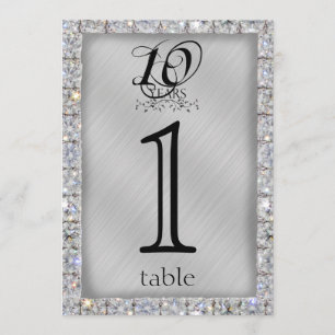 Número de mesa del 10º aniversario de estaño y dia