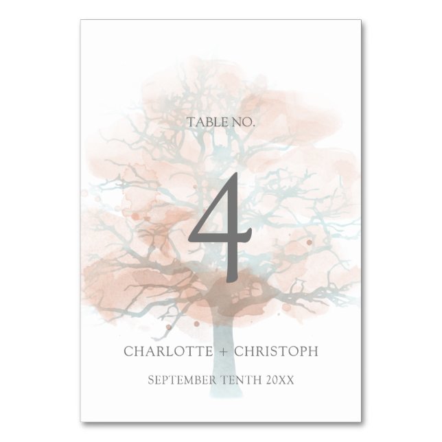 Número de mesa del árbol brumoso (Anverso)