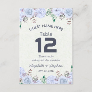 Número de mesa del asiento del Boda floral / Escor