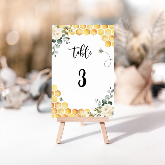 Número de mesa del boda de abejas de miel (Subido por el creador)