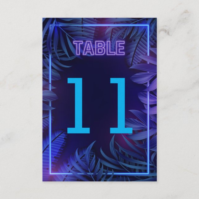 Número de mesa descargable para fiesta divertida c (Anverso)