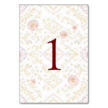 Número de mesa elegante para boda