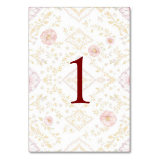 Número de mesa elegante para boda