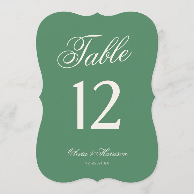 Número de mesa en forma de dado verde del club de  (Anverso)
