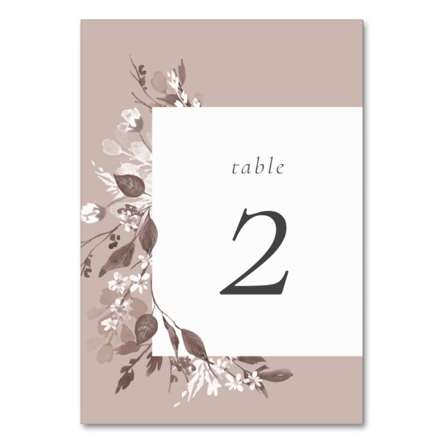 Número de Mesa Flora de Otoño (Anverso)