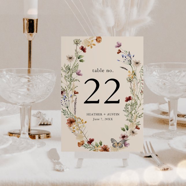Número de mesa floral boho (Boho Floral Table Number
)