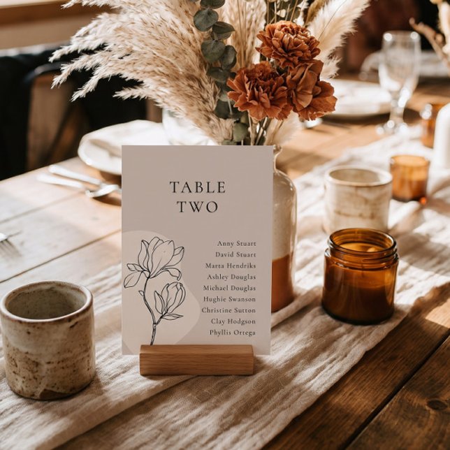 Número de mesa floral Boho editable (Subido por el creador)