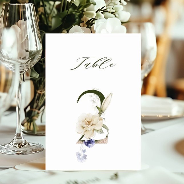 Número de mesa floral botánico 5x7 número 2 (Subido por el creador)