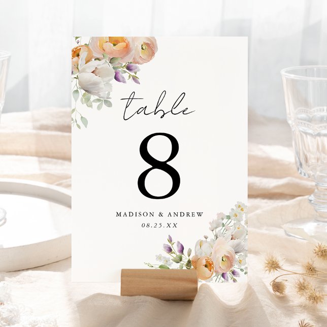 Número de Mesa Floral de Primavera Delicada para B (Subido por el creador)
