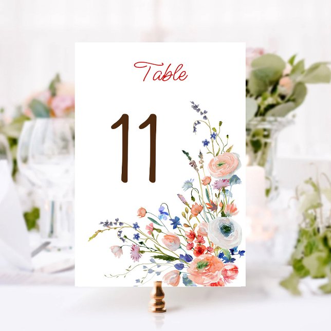 Número de mesa floral elegante (Subido por el creador)