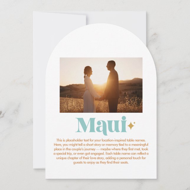 Número de mesa Maui (Reverso)