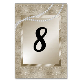 NÚMERO DE MESA MODERNA DE Oro de bronce