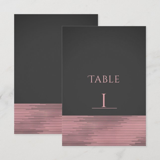 Número de mesa moderno glamuroso con lentejuelas c (Anverso / Reverso)